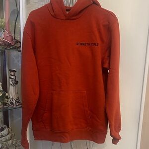Kenneth Cole Men's Brick Red Hoodie